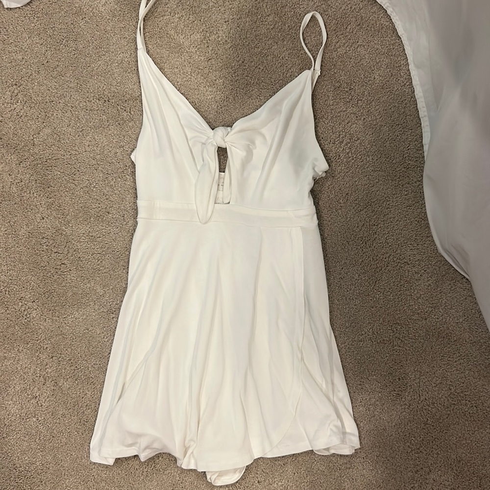 Urban Outfitters White Tie Romper